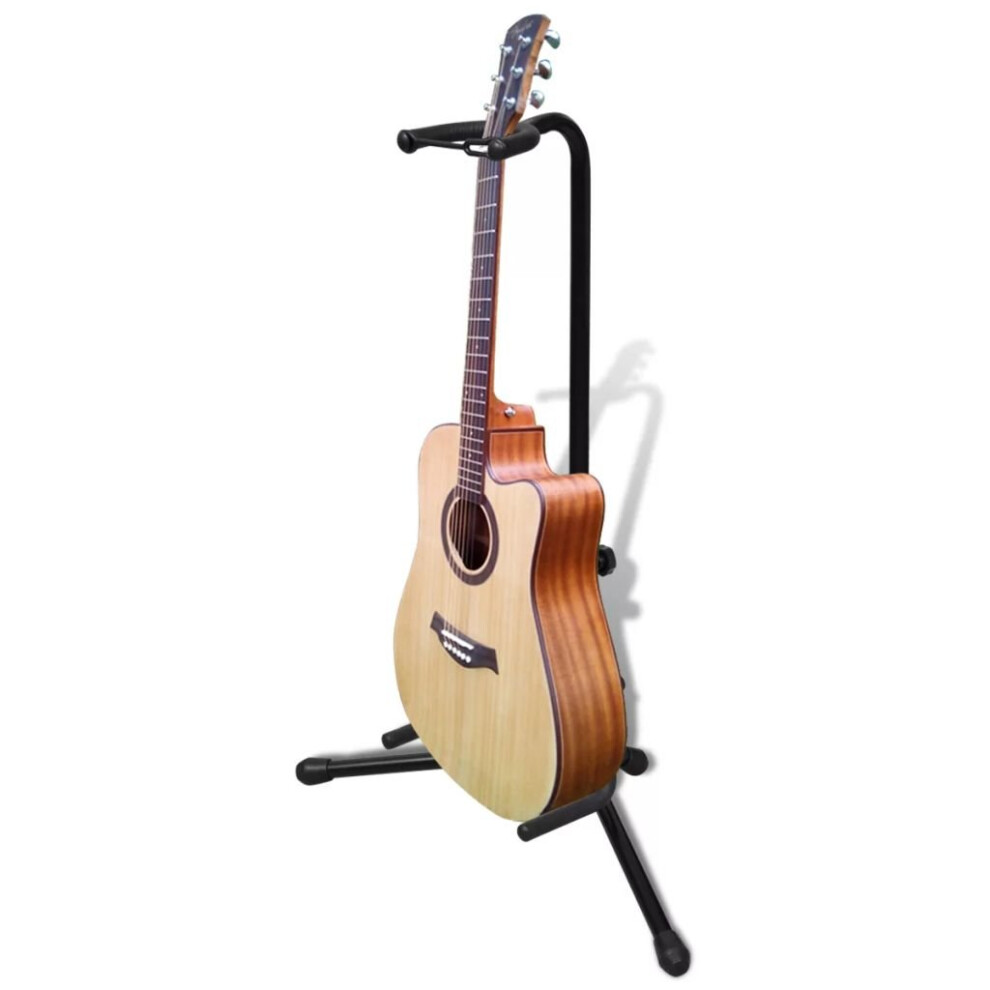 Vidaxl Durable Telescopic Tripod Single Guitar Bass Floor Stand Adjustable Foldable
