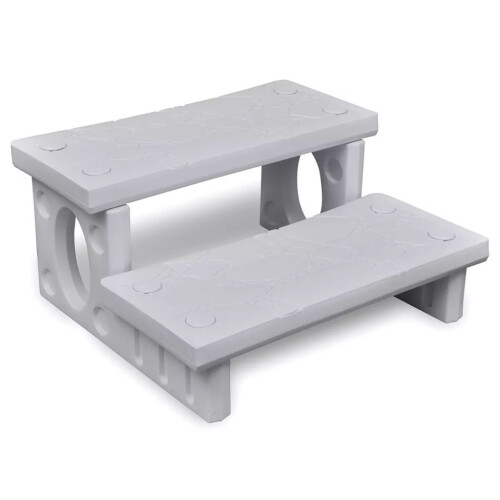 VidaXL vidaXL Spa Steps White Non-skid Surface Sturdy Swimming Pool Hot Tub Ladder