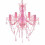 VidaXL vidaXL Crystal Light 5 Bulbs Pink Home Chandelier Ceiling Lighting Fixture 1