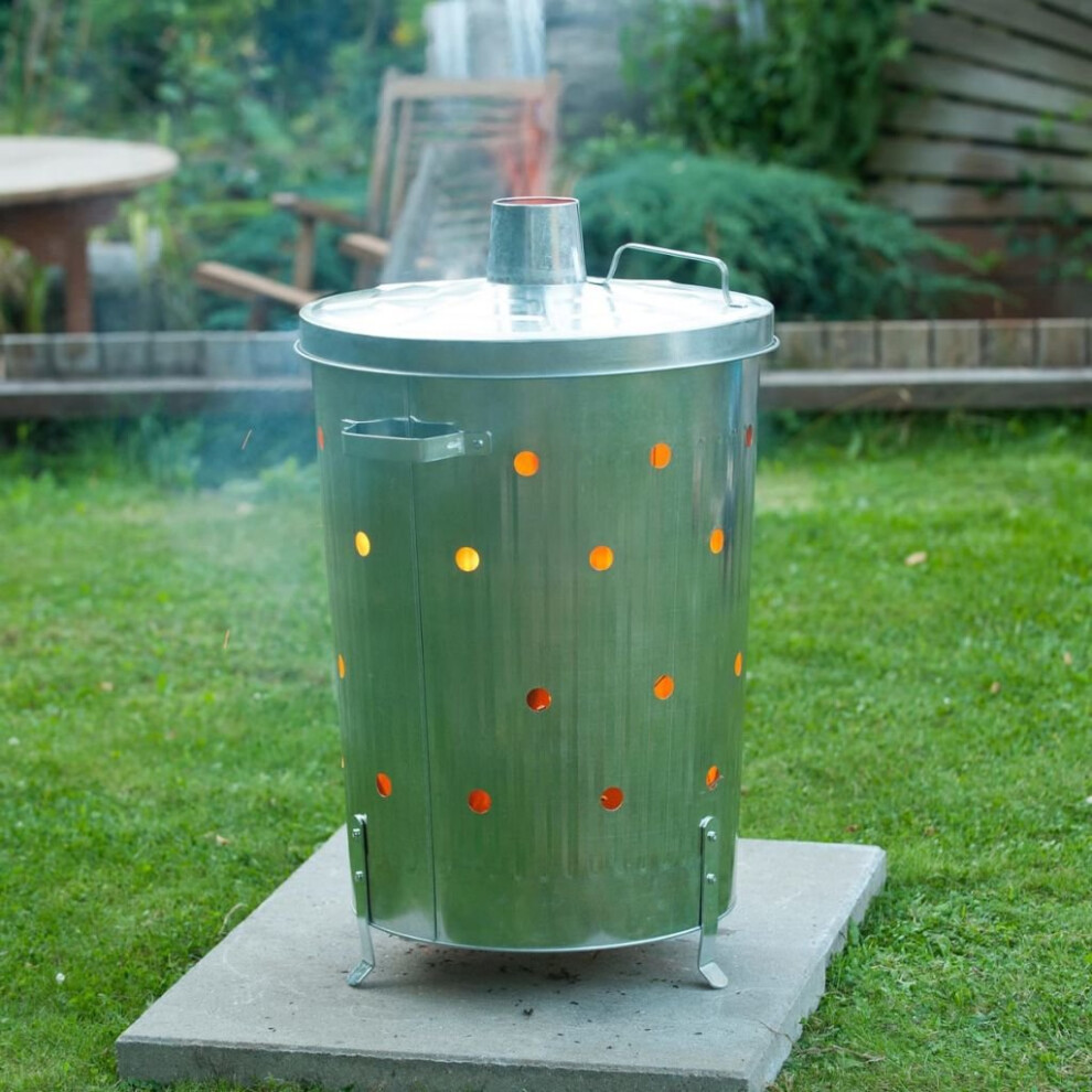 Nature Garden Incinerator Galvanised Steel 46x72 cm Rubbish Burner 6070464