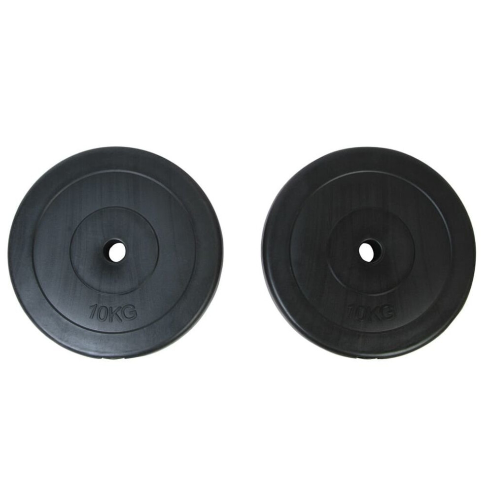 vidaXL Weight Plates 2x10kg Home Gym Fitness Training Dumbbell Barbell Disc