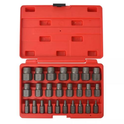 VidaXL vidaXL 25 Piece Multi-Spline Screw Extractor Set Stud Puller Remover Kit Steel