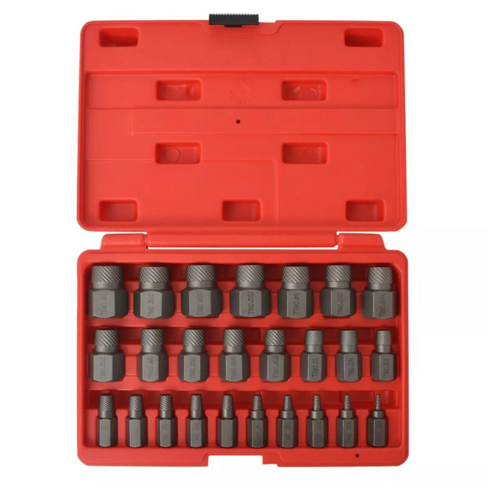 vidaXL 25 Piece Multi-Spline Screw Extractor Set Stud Puller Remover Kit Steel