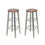 VidaXL vidaXL 2x Bar Stools Metal with MDF Seat Kitchen Breakfast Barstool Chair 1