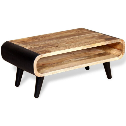 VidaXL vidaXL Coffee Table Side Couch Living Room Table Desk Rough Mango Wood Brown
