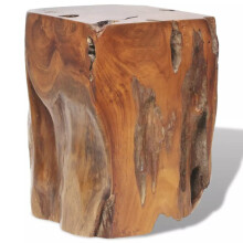 vidaXL Solid Teak Wood Stool Seat/Footrest/Side Table Furniture Home Décor