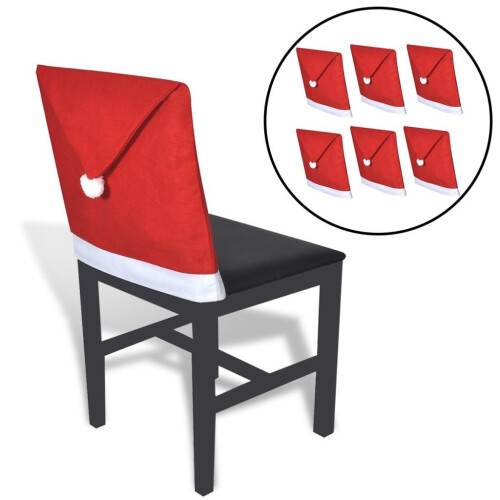 VidaXL vidaXL 6x Stuhlhussen Weihnachtsmützen