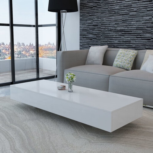 VidaXL vidaXL White High Gloss Modern Coffee Table 1