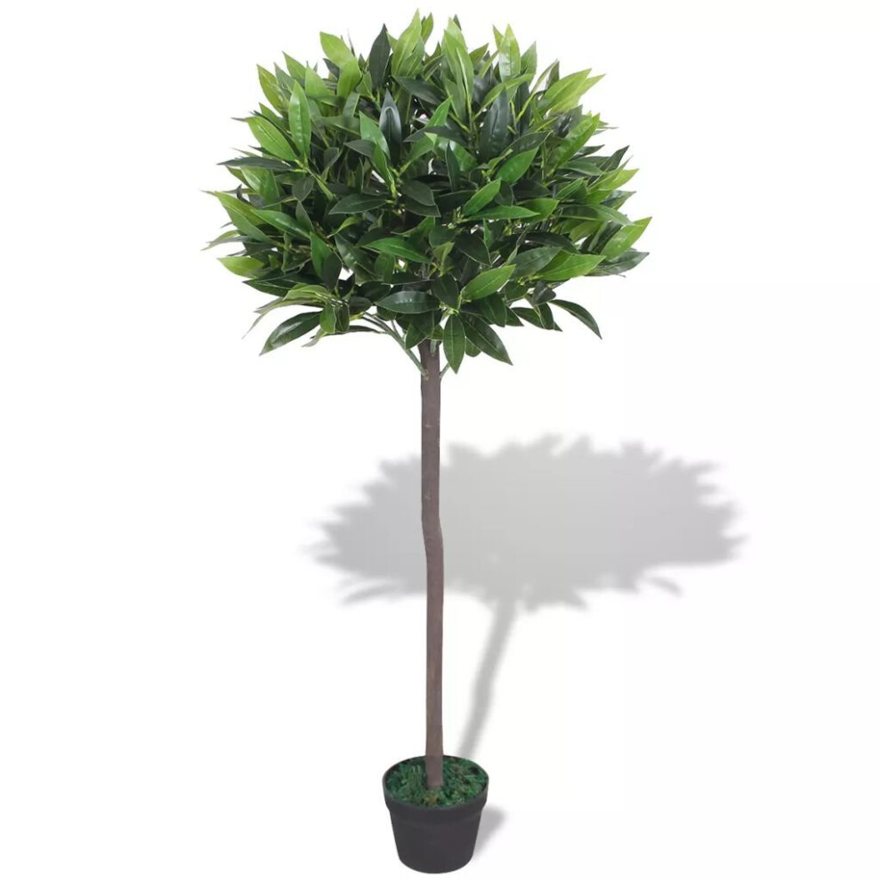Vidaxl Artificial Bay Tree Plant With Pot 125Cm Green Fake Lifelike Indoor