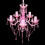 VidaXL vidaXL Crystal Light 5 Bulbs Pink Home Chandelier Ceiling Lighting Fixture 4