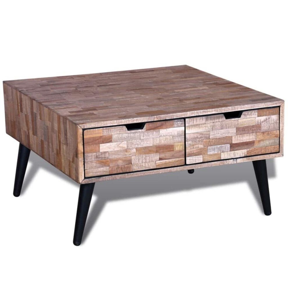 Coffee Table with 4 Drawers Reclaimed Teak Handmade Living Room Furniture