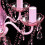 VidaXL vidaXL Crystal Light 5 Bulbs Pink Home Chandelier Ceiling Lighting Fixture 6