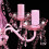 VidaXL vidaXL Crystal Light 5 Bulbs Pink Home Chandelier Ceiling Lighting Fixture 7