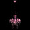 VidaXL vidaXL Crystal Light 5 Bulbs Pink Home Chandelier Ceiling Lighting Fixture 2
