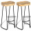 VidaXL vidaXL 2x Solid Mango Wood Gavin Bar Stools Home Kitchen Dining Room Chair 2