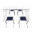 VidaXL vidaXL Foldable Camping Table Set with 4 Stools Height Adjustable Picnic Table 2