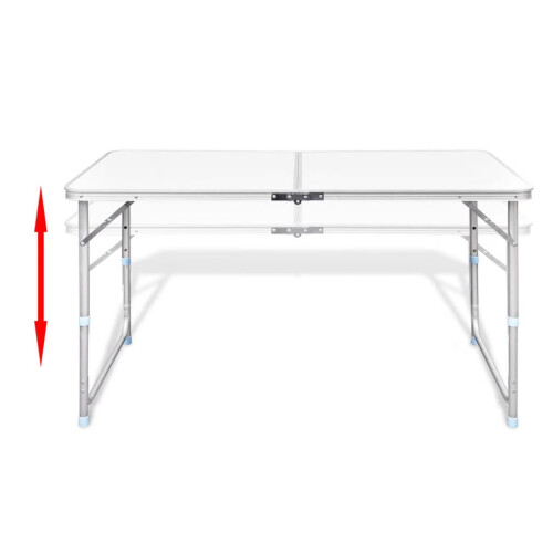 VidaXL vidaXL Foldable Camping Table Set with 4 Stools Height Adjustable Picnic Table 2