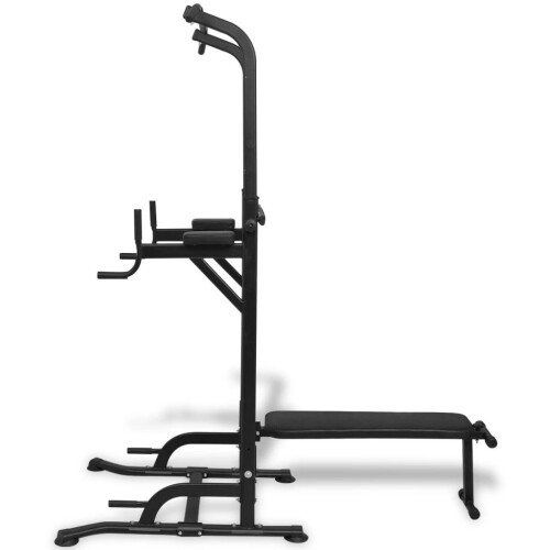 VidaXL vidaXL Power Tower with Sit-up Bench Station Exercise Weight Lifting Machine 1
