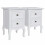 VidaXL vidaXL 2x Nightstands with 2 Drawers MDF White Bedroom Bedside Table Cabinet 2