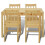 VidaXL vidaXL Dining Set 5 Piece Pine Wood Natural Kitchen Furniture Table Chair 3