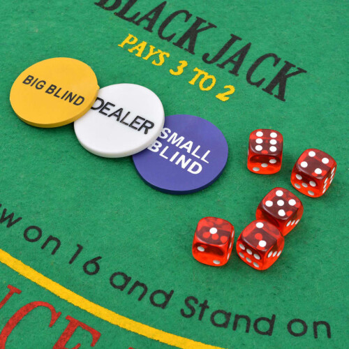 VidaXL vidaXL Combine Poker/Blackjack Casino Game Set with 600 Laser Chips Aluminium 1