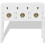 VidaXL vidaXL Solid Wood Sideboard Chinese Style White Cupboard Console Side Cabinet 4