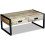 VidaXL vidaXL Solid Mango Wood Coffee Table with 2 Drawers 100x60x40cm Living Room 5