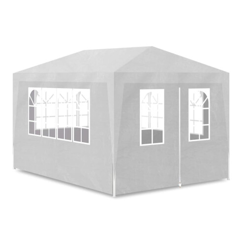 VidaXL vidaXL Party Tent 3x4m with 4 Walls White Patio Garden Gazebo Marquee Pavilion 1