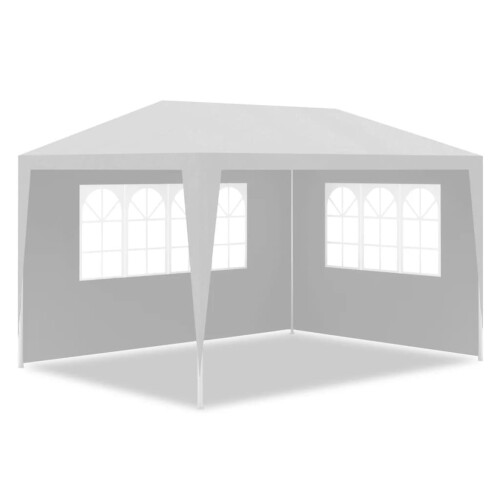 VidaXL vidaXL Party Tent 3x4m with 4 Walls White Patio Garden Gazebo Marquee Pavilion 2