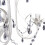 VidaXL vidaXL Crystal Pendant Ceiling Lamp Chandelier Elegant White Lighting Fixture 4