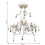 VidaXL vidaXL Crystal Pendant Ceiling Lamp Chandelier Elegant White Lighting Fixture 7