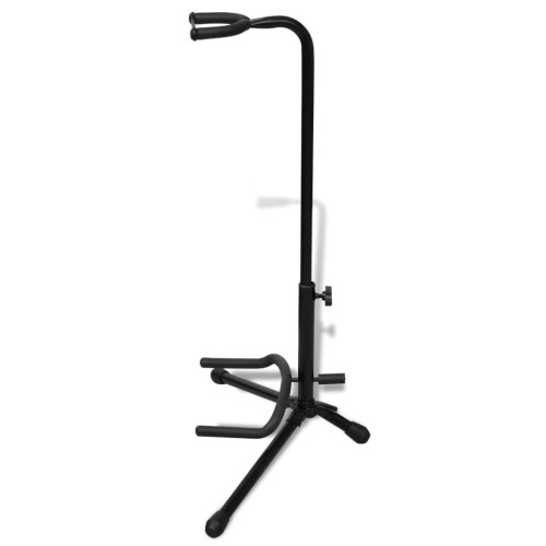 VidaXL Durable Telescopic Tripod Single Guitar Bass Floor Stand Adjustable Foldable 1