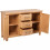 VidaXL vidaXL Solid Oak Wood Sideboard with 3 Drawers Cupboard Cabinet Organiser 3
