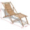 VidaXL Bamboo Deck Chair with Footrest Furniture Patio Garden Beach Yard Outdoor 7