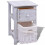 VidaXL vidaXL 2x Bedside Cabinets Wood White Bedroom Nightstand Side Table Furniture 4
