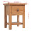VidaXL vidaXL Solid Oak Wood Nightstand Brown Bedside Table Chest Telephone Stand 6