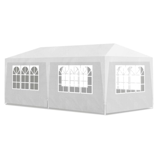 VidaXL vidaXL Party Tent 3x6m with 6 Walls White Patio Garden Gazebo Marquee Pavilion 1