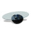 VidaXL vidaXL Coffee Table Round Black High Gloss Glass Top Couch Side Tea Stand 2