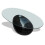 VidaXL vidaXL Coffee Table Round Black High Gloss Glass Top Couch Side Tea Stand 3