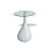 VidaXL vidaXL Coffee Table with Round Glass Top High Gloss White Telephone Stand 3