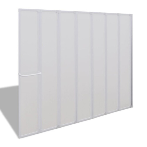 VidaXL Shower Bath Screen Wall Door 7 Panels Foldable with Towel Rack 140 x 168 cm 2
