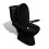 VidaXL vidaXL Toilet With Cistern Black Bathroom Seat Wall Faced Soft Close Flush 4