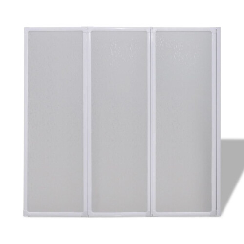 VidaXL Shower Bath Screen Wall Folding Shower Door 3 Panels Foldable 117 x 120 cm 2