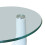VidaXL vidaXL Coffee Table with Round Glass Top High Gloss White Telephone Stand 5