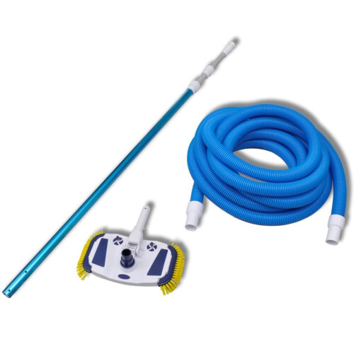 VidaXL vidaXL Pool Cleaning Tool Vacuum with Telescopic Pole and Hose Sweep Broom 1