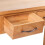 VidaXL vidaXL Solid Oak Wood Console Table 2 Drawers with Handles Brown Stand Desk 4