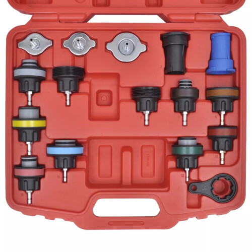 VidaXL 18 pcs Radiator Pressure Tester Tool Kit Professional Garage Equipment & Tools 1