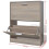VidaXL vidaXL Wooden Shoe Cabinet with 2 Compartments Oak Look Storage Rack Organiser 5