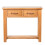 VidaXL vidaXL Solid Oak Wood Console Table 2 Drawers with Handles Brown Stand Desk 3