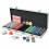 VidaXL vidaXL Poker Set with 500 Chips Aluminium Playing Card Game Case Casino Dice 2